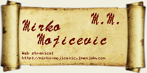 Mirko Mojićević vizit kartica